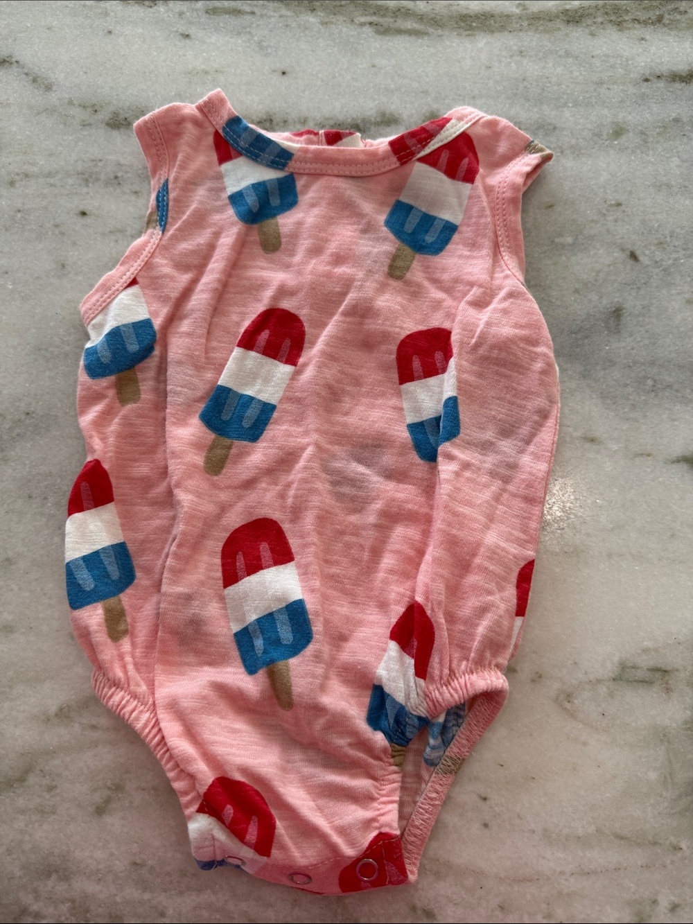 Pink Popsicle Print Baby One-Piece Bodysuit